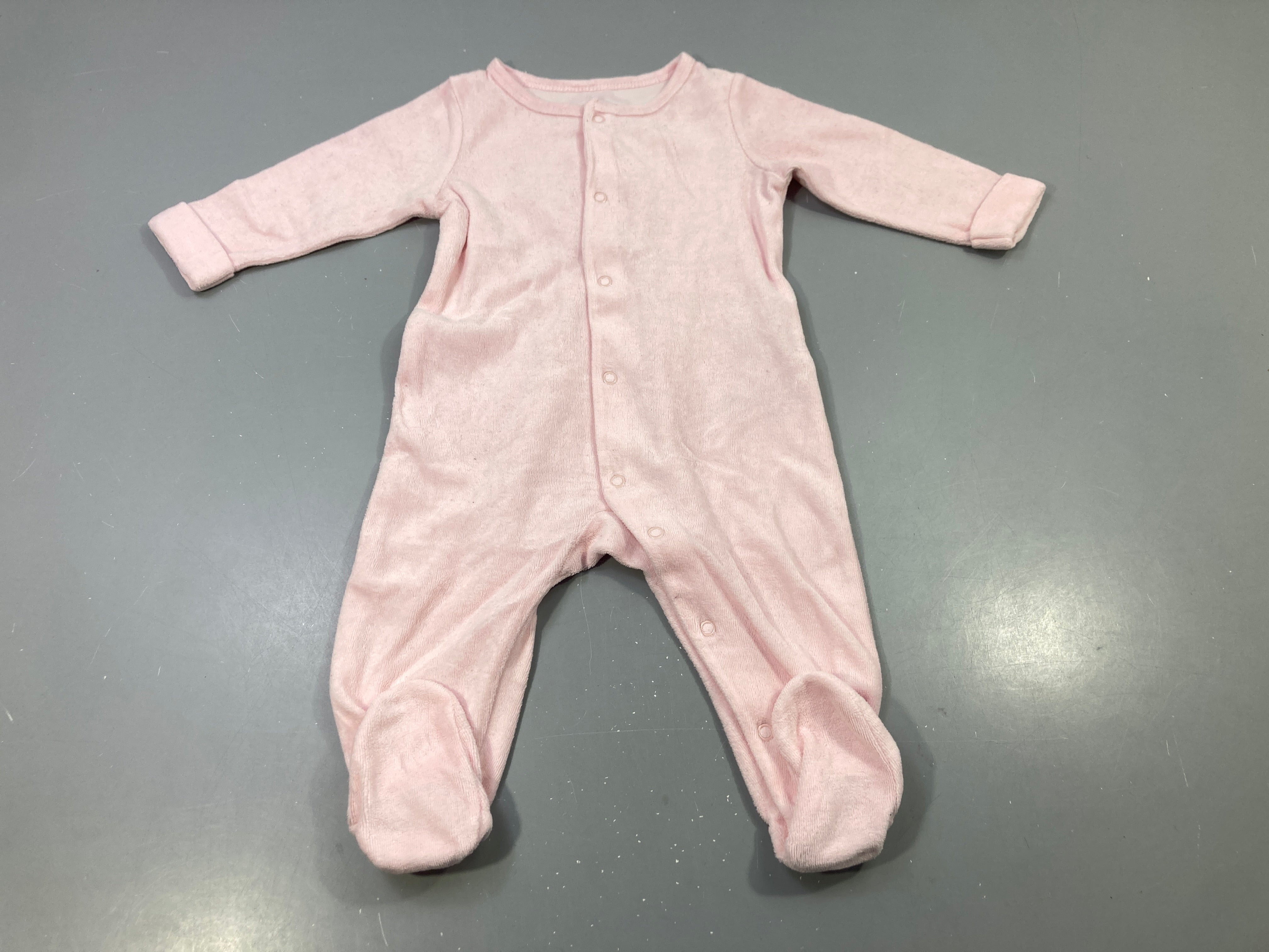 Pyjama velours rose uni