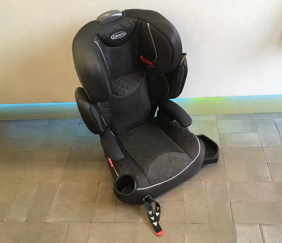 Siège auto Graco suround noir gris, groupe 2/3 (15-36kg) Quelques auréoles, moins cher chez Petit Kiwi