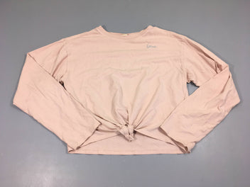 T-shirt m.l court rose à nouer