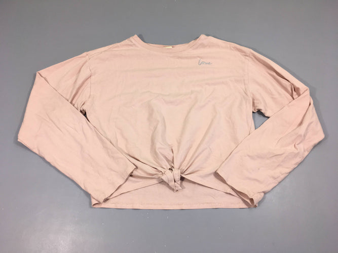 T-shirt m.l court rose à nouer, moins cher chez Petit Kiwi