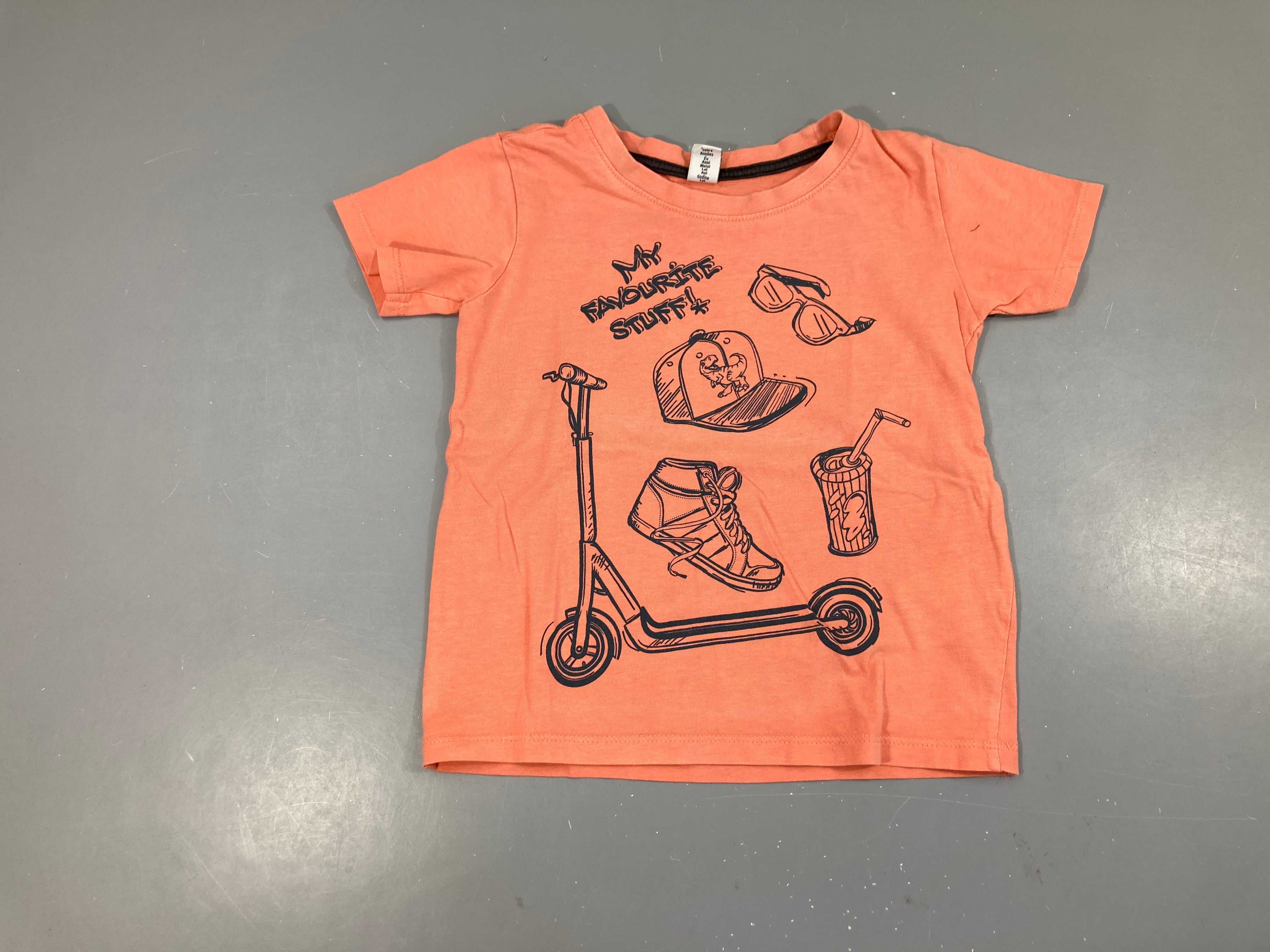 T-shirt m.c orange trotinette