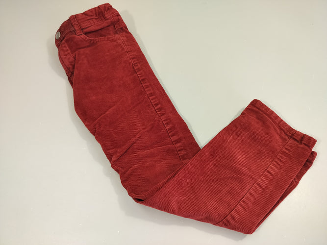 Pantalon velours côtelé bordeaux, moins cher chez Petit Kiwi