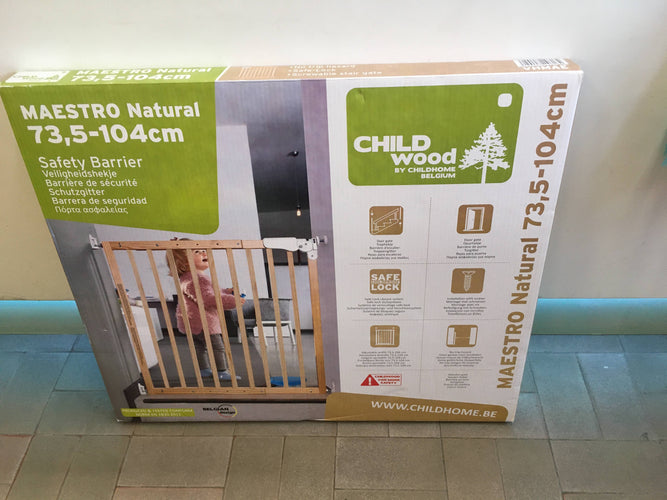 NEUF Barrière porte/escalier à visser, 73,5-104 cm, Maestro, Childhome - 95€ neuf, moins cher chez Petit Kiwi