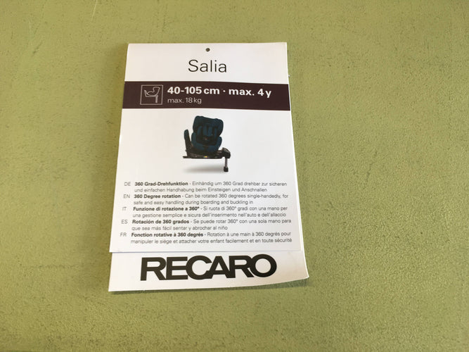 Parfait état, siège-auto pivotant Salia Prime i-Size Silent Grey, Recaro, de 2022, 0 à 18 kg et de 40 à 105 cm (max. 4 ans), moins cher chez Petit Kiwi