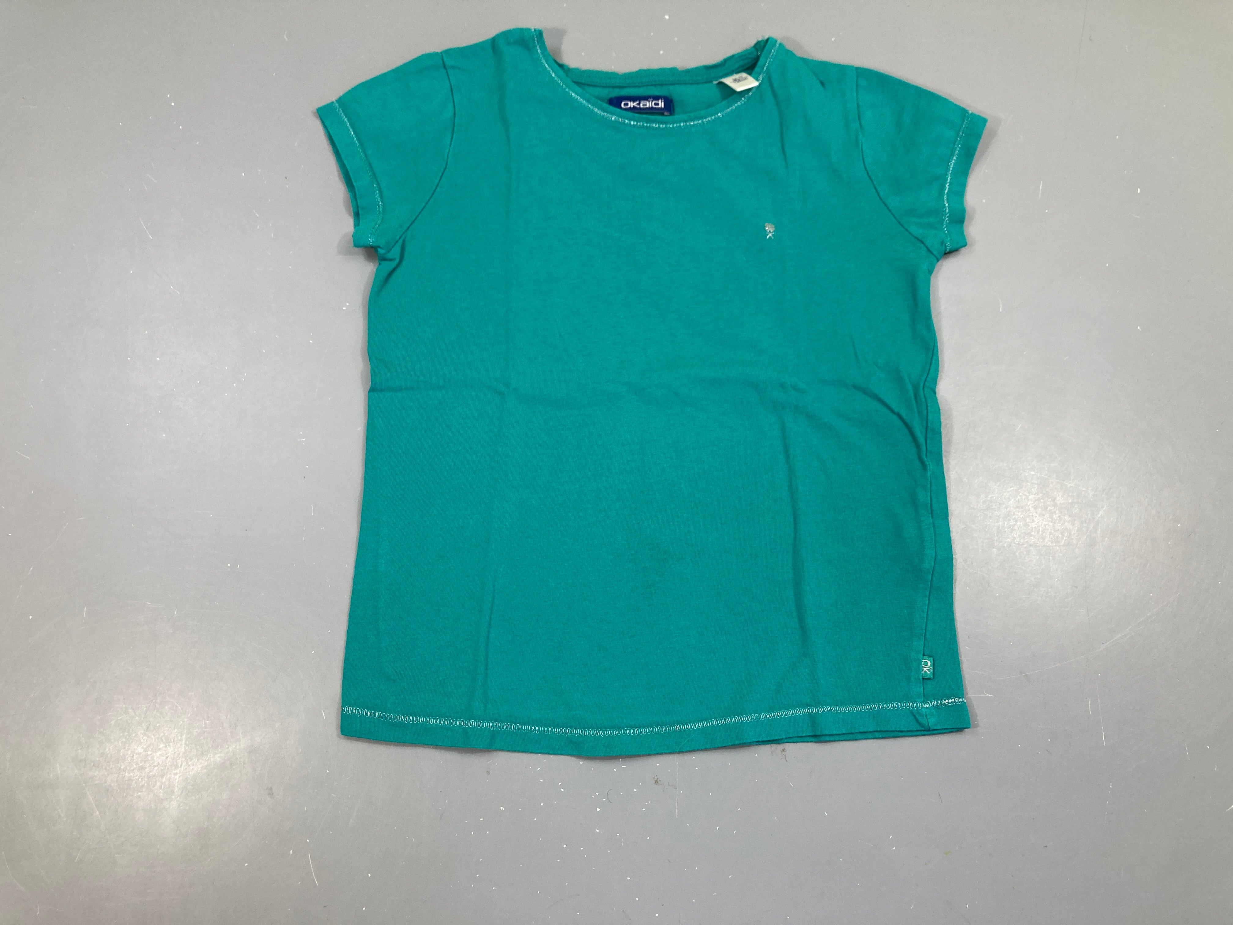 T-shirt m.c vert flammé