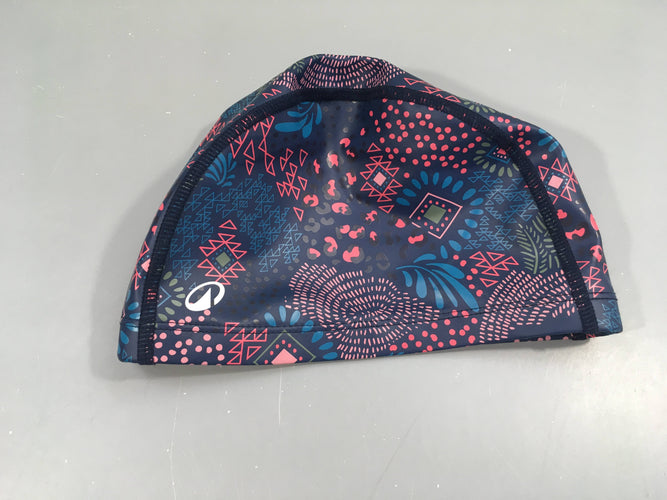 Bonnet de bain imperméable bleu lotifs rose 56-62cm (adulte), moins cher chez Petit Kiwi