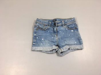Short denim étoiles à revers
