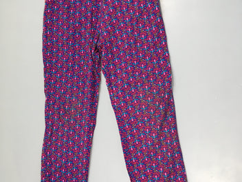Pantalon fluide mauve motifs