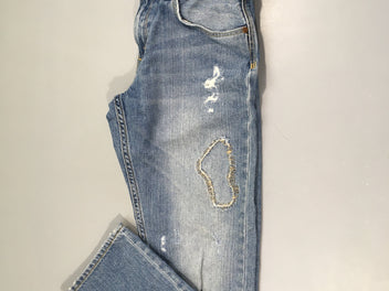 Jeans relaxed effet raccommodé