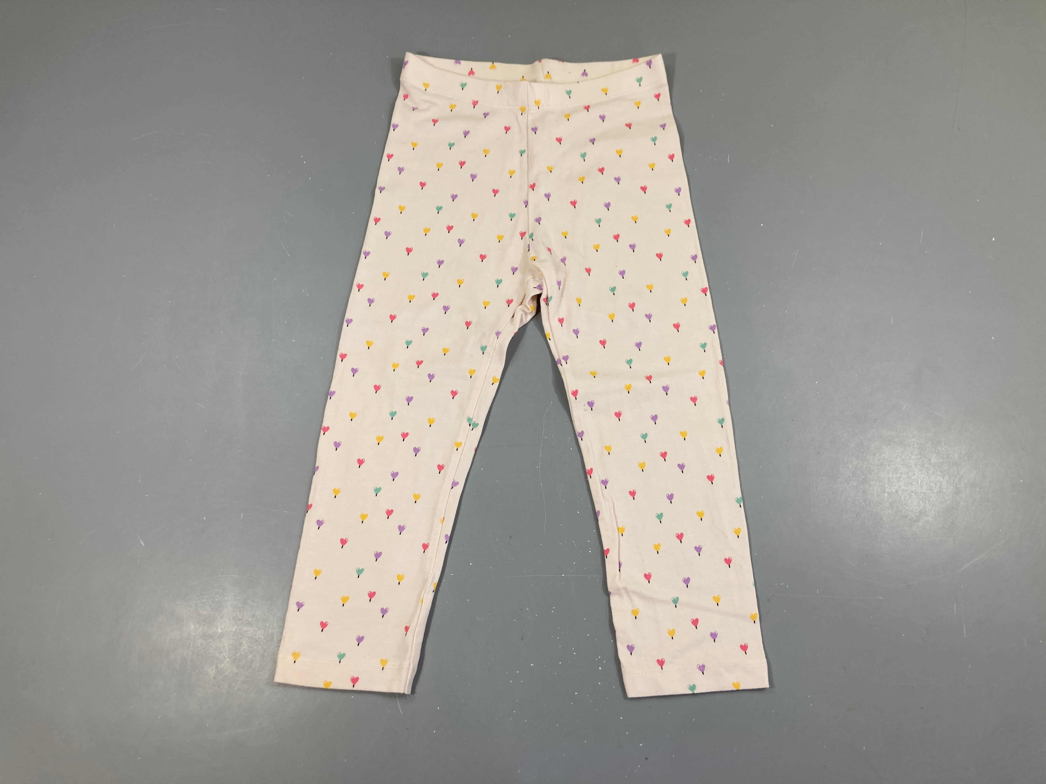 Legging écru coeurs