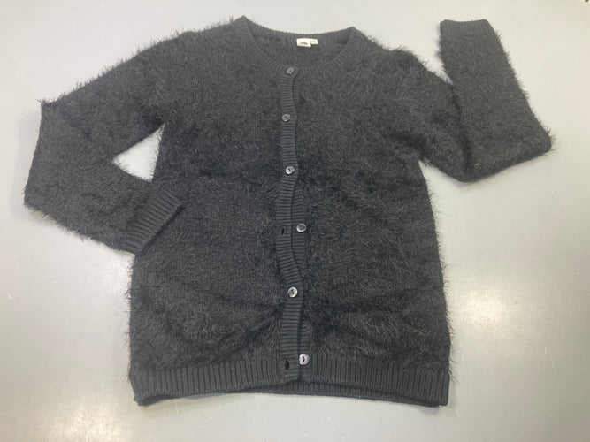 Gilet noir peluche, moins cher chez Petit Kiwi