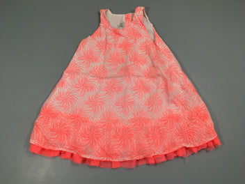 Robe s.m blanche rose néon tulle