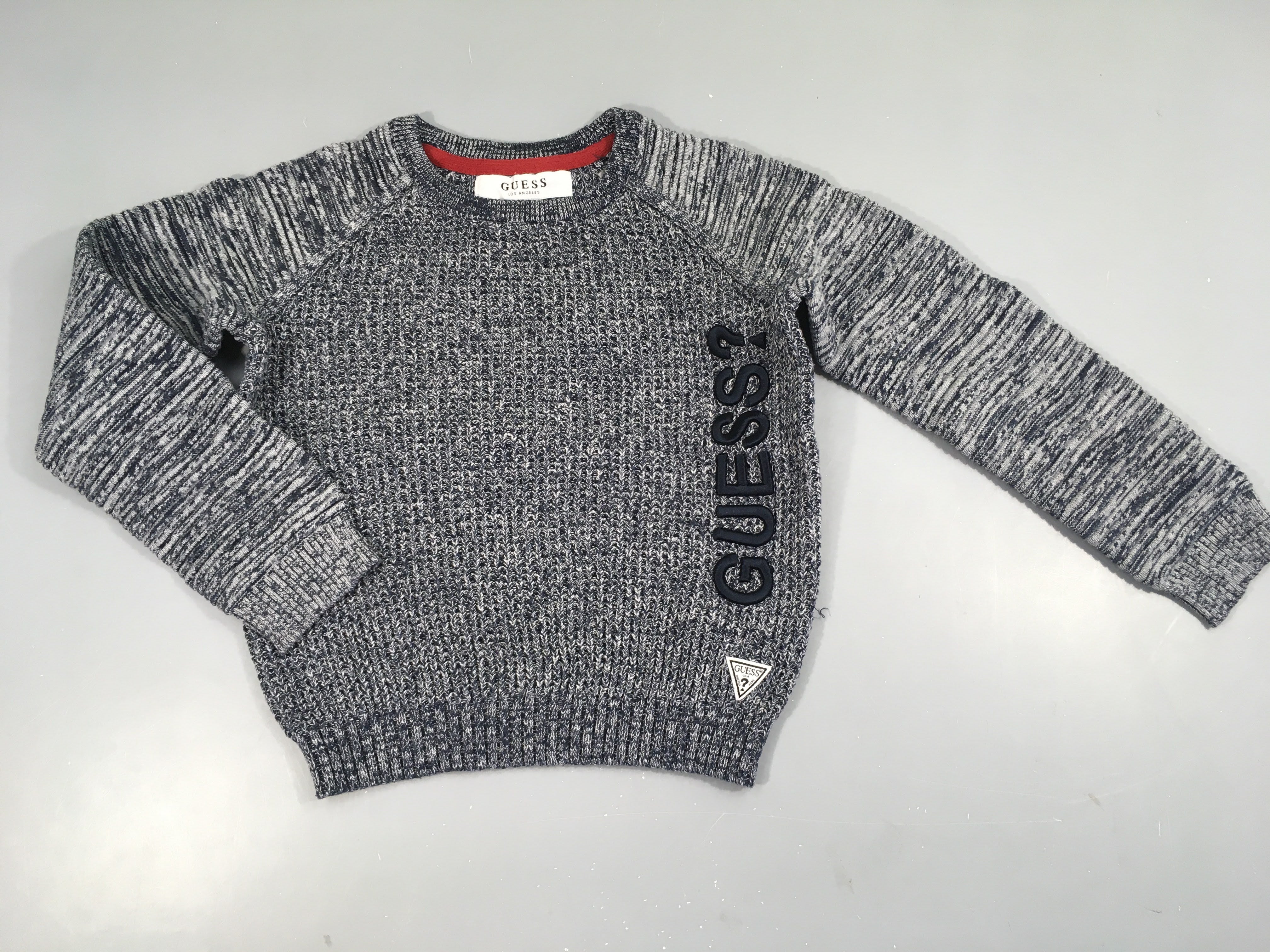 Pull texturé bleu chiné Guess?