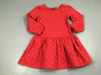 Robe m.l molleton rouge étoiles