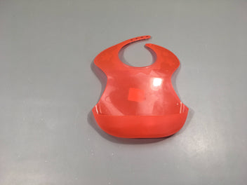 Bavoir plastique corail