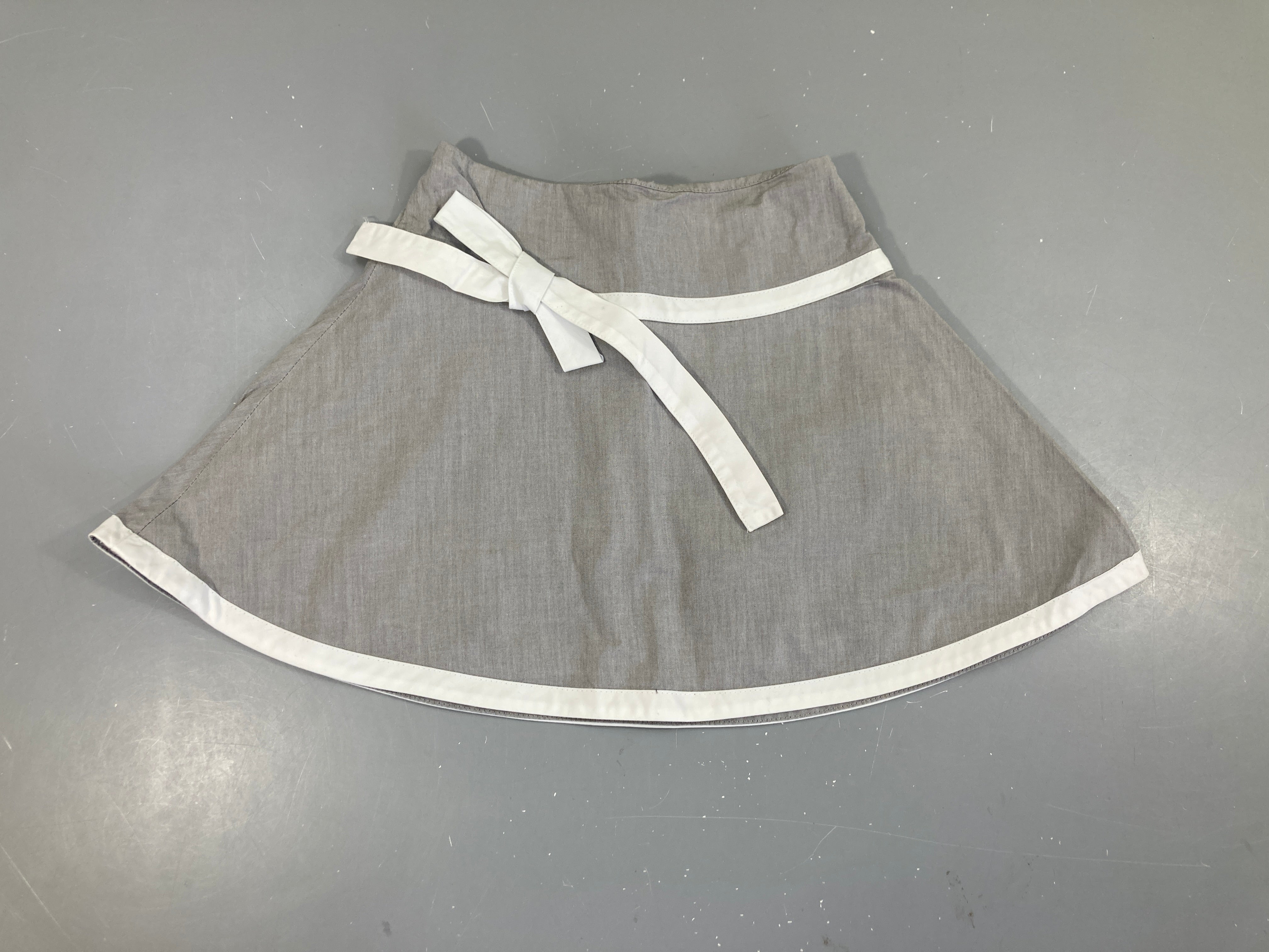 Jupe gris/blanc