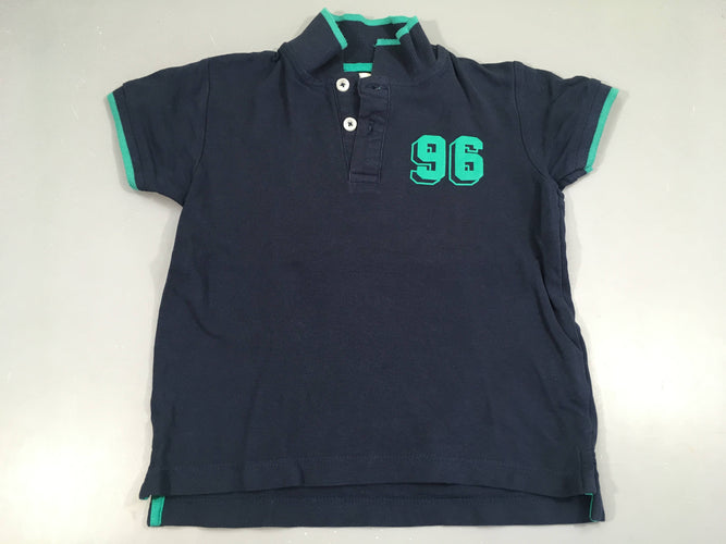 Polo m.c bleu marine 96, moins cher chez Petit Kiwi