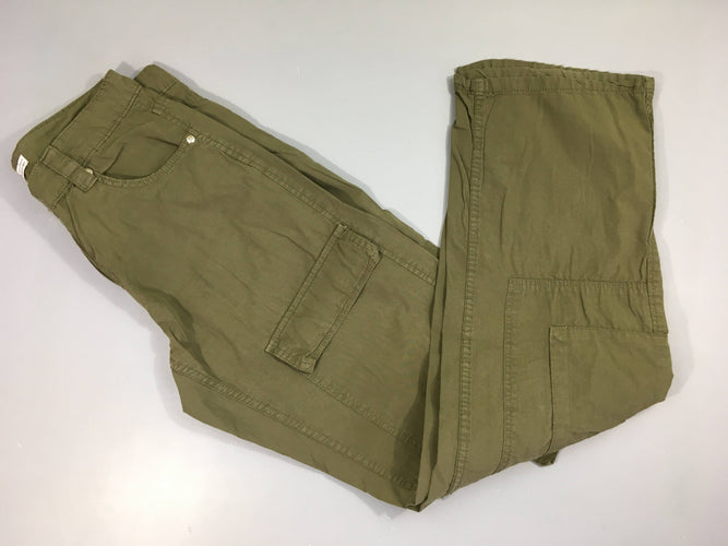 Pantalon cargo kaki Petites taches avt haut, moins cher chez Petit Kiwi