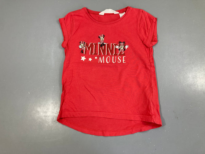 T-shirt m.c rose Minnie, moins cher chez Petit Kiwi