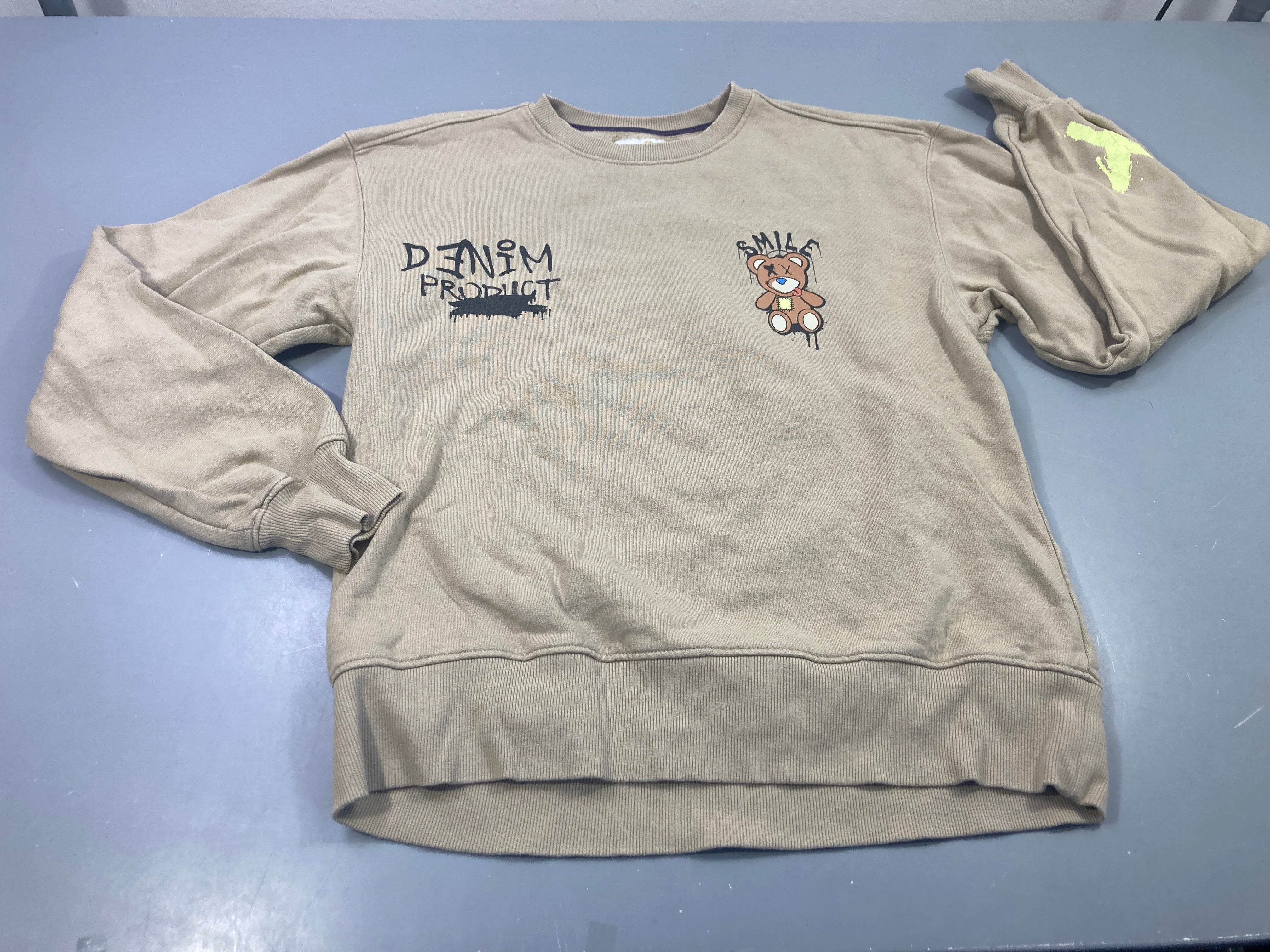 Sweat beige, ourson  