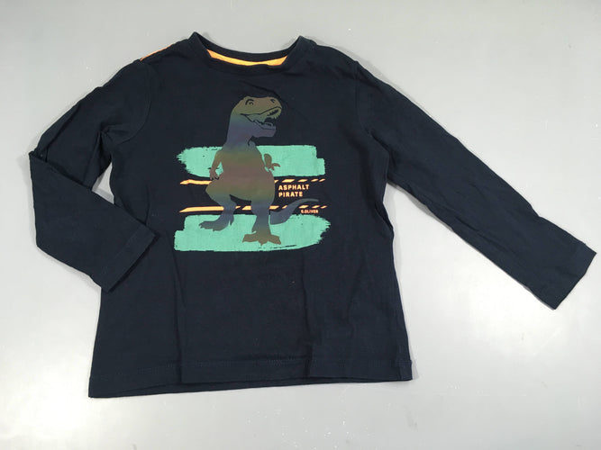 T-shirt m.l bleu marine dino, moins cher chez Petit Kiwi