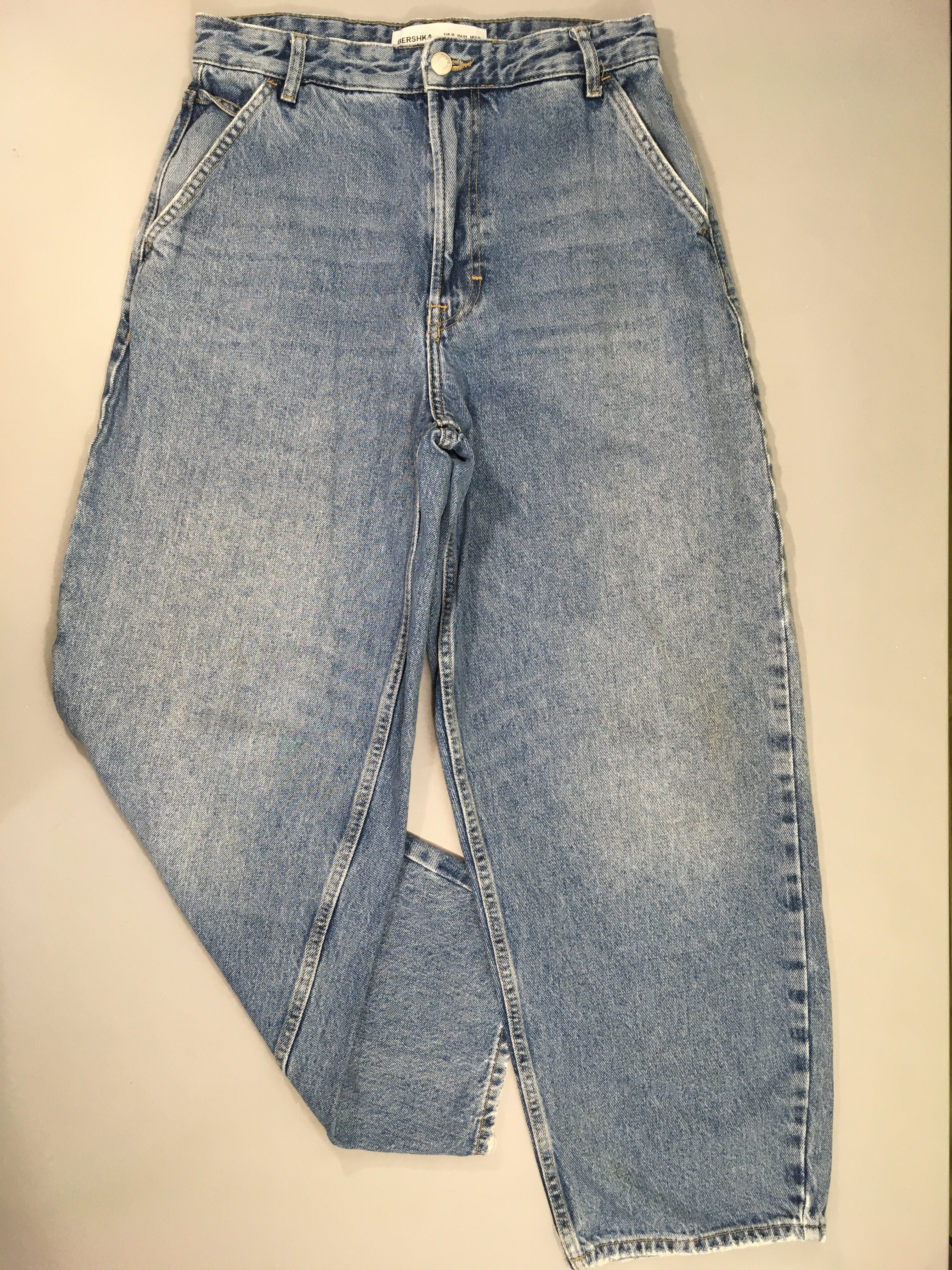Jeans large Taches avant