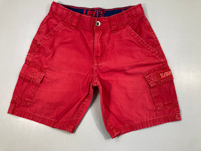 Bermuda rouge Levi's Délavé couture, moins cher chez Petit Kiwi