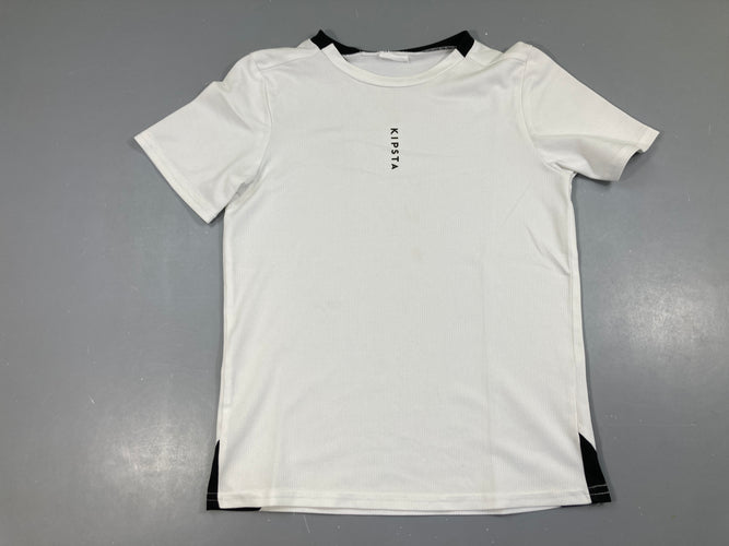 T-shirt m.c de sport blanc Kipsta, moins cher chez Petit Kiwi