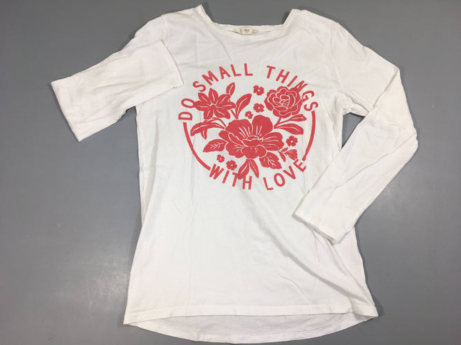T-shirt m.l blanc s.mall things fleurs, moins cher chez Petit Kiwi