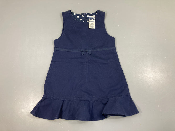 Robe s.m bleue volants bas, moins cher chez Petit Kiwi