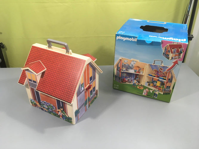 Maison transportable 5167 avec mobilier et personnages Manque le bébé, moins cher chez Petit Kiwi