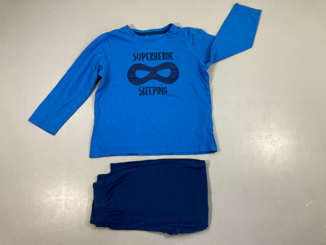 Pyjama 2pcs jersey bleu SuperHeroe-Petite tache haut, moins cher chez Petit Kiwi