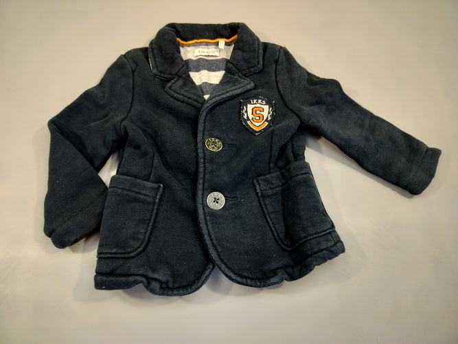 Veste blazer bleu marine écusson "IKKS", moins cher chez Petit Kiwi