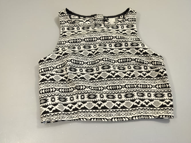 Blouse s.m à motifs noir et blanc  T38, moins cher chez Petit Kiwi