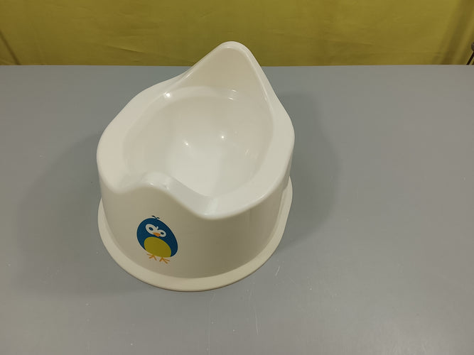 Petit pot  blanc, poussin bleu, moins cher chez Petit Kiwi