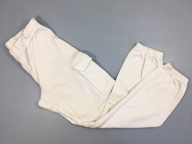 Pantalon de training écru tache jaune sur genou G, moins cher chez Petit Kiwi