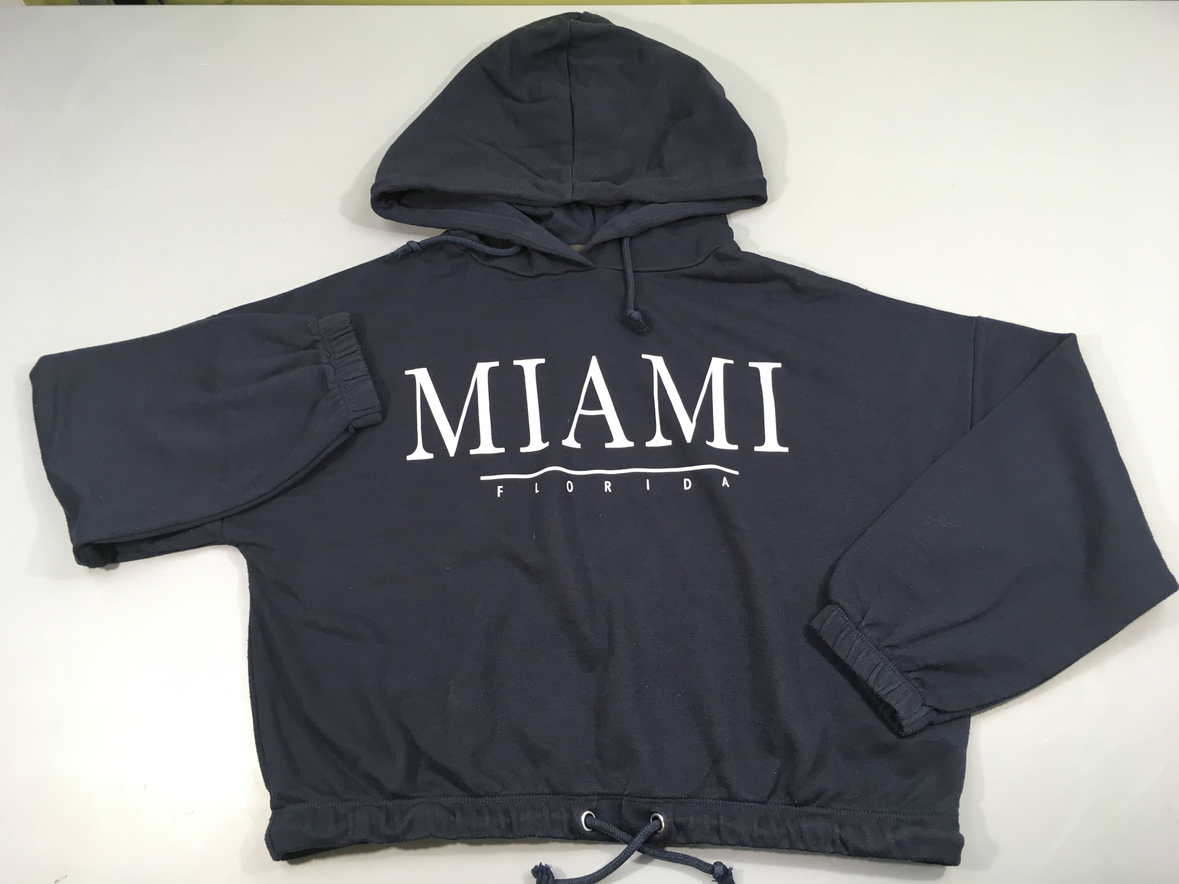 Sweat à capuche bleu foncé Miami-Bouloché