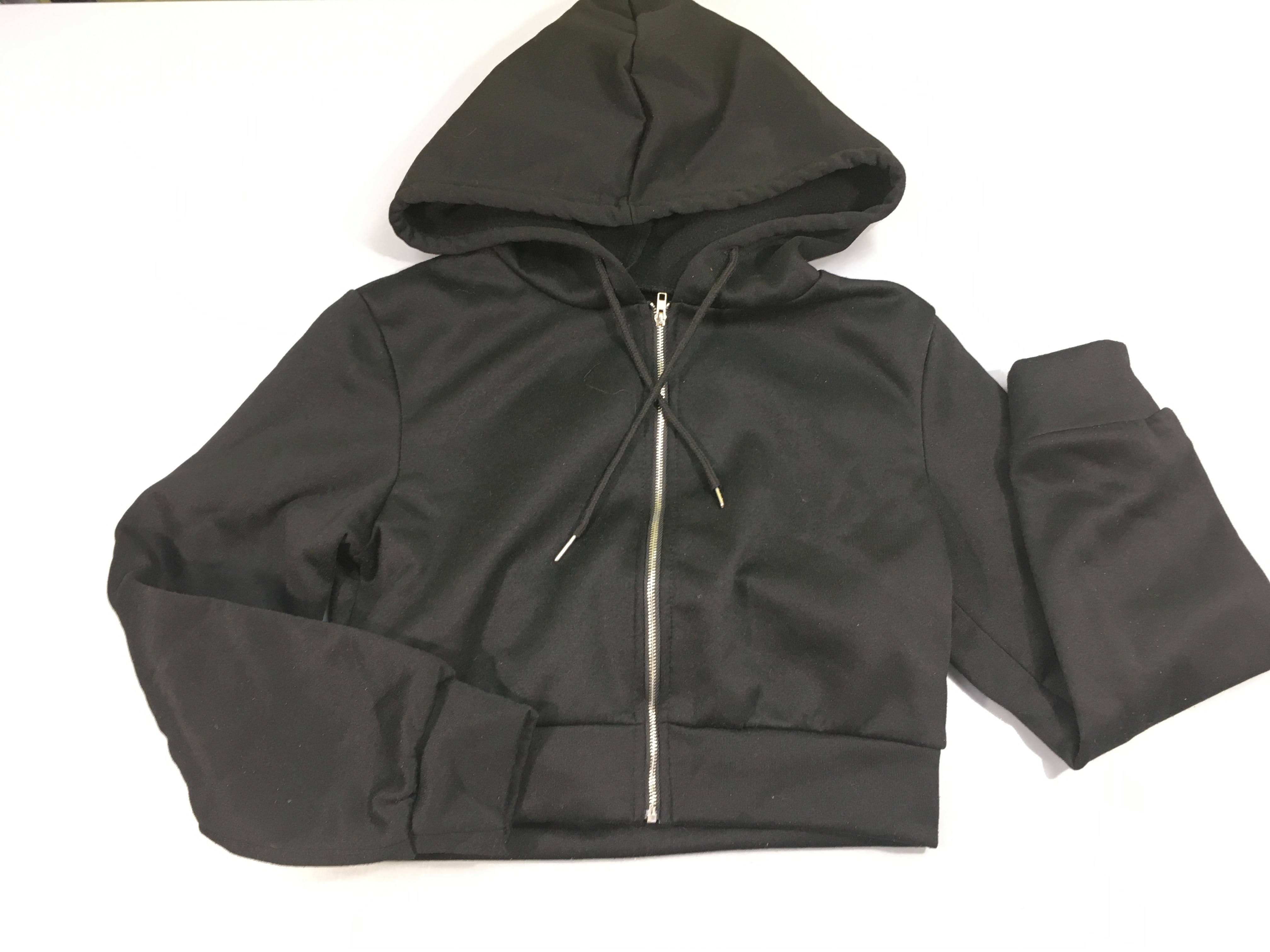 Sweat zippé à capuche noir