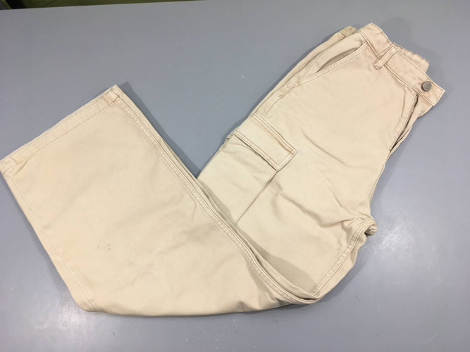 Pantalon Cargo Wide Leg beige -Petite tache bas jambe G, moins cher chez Petit Kiwi