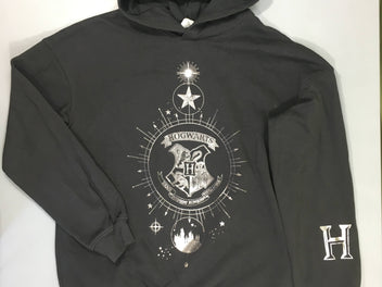 Sweat à capuche noir Harr.y Potter Hogwarts