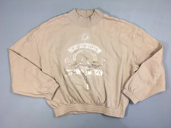 Sweat beige Harr.y Potter Lumos col montant