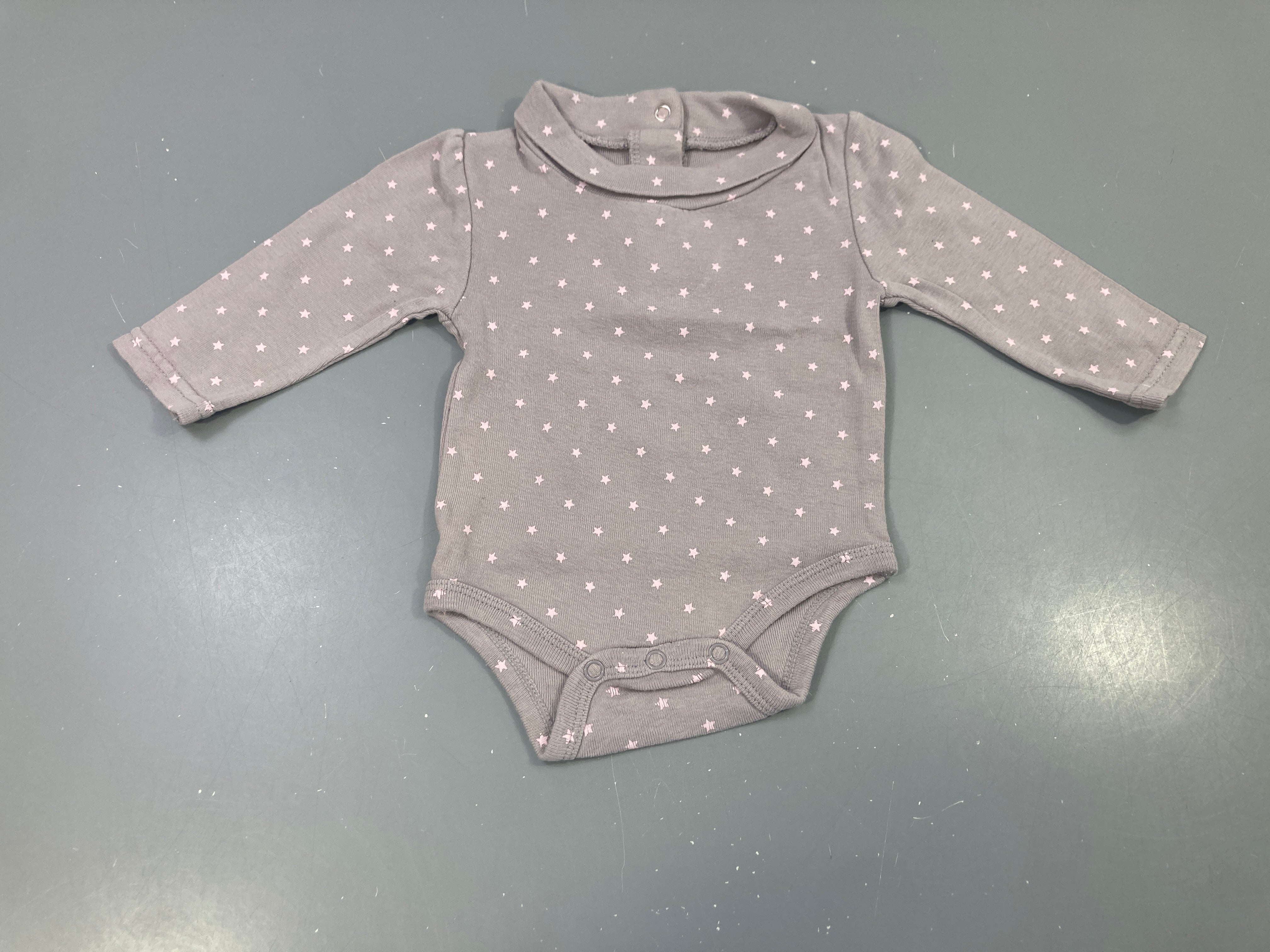 Body m.l parme étoiles blanches col roulé