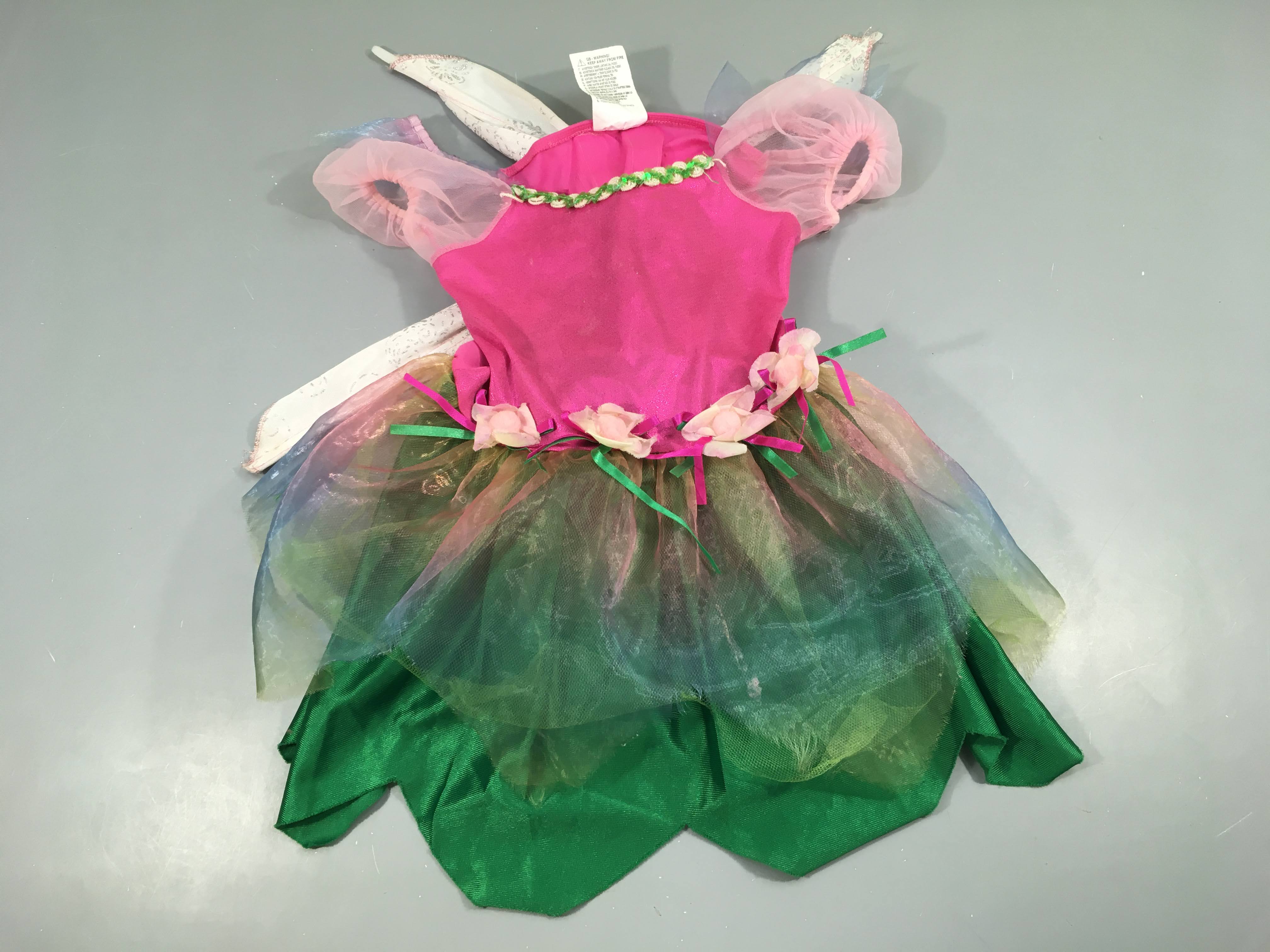 Déguisement robe de fée rose/verte