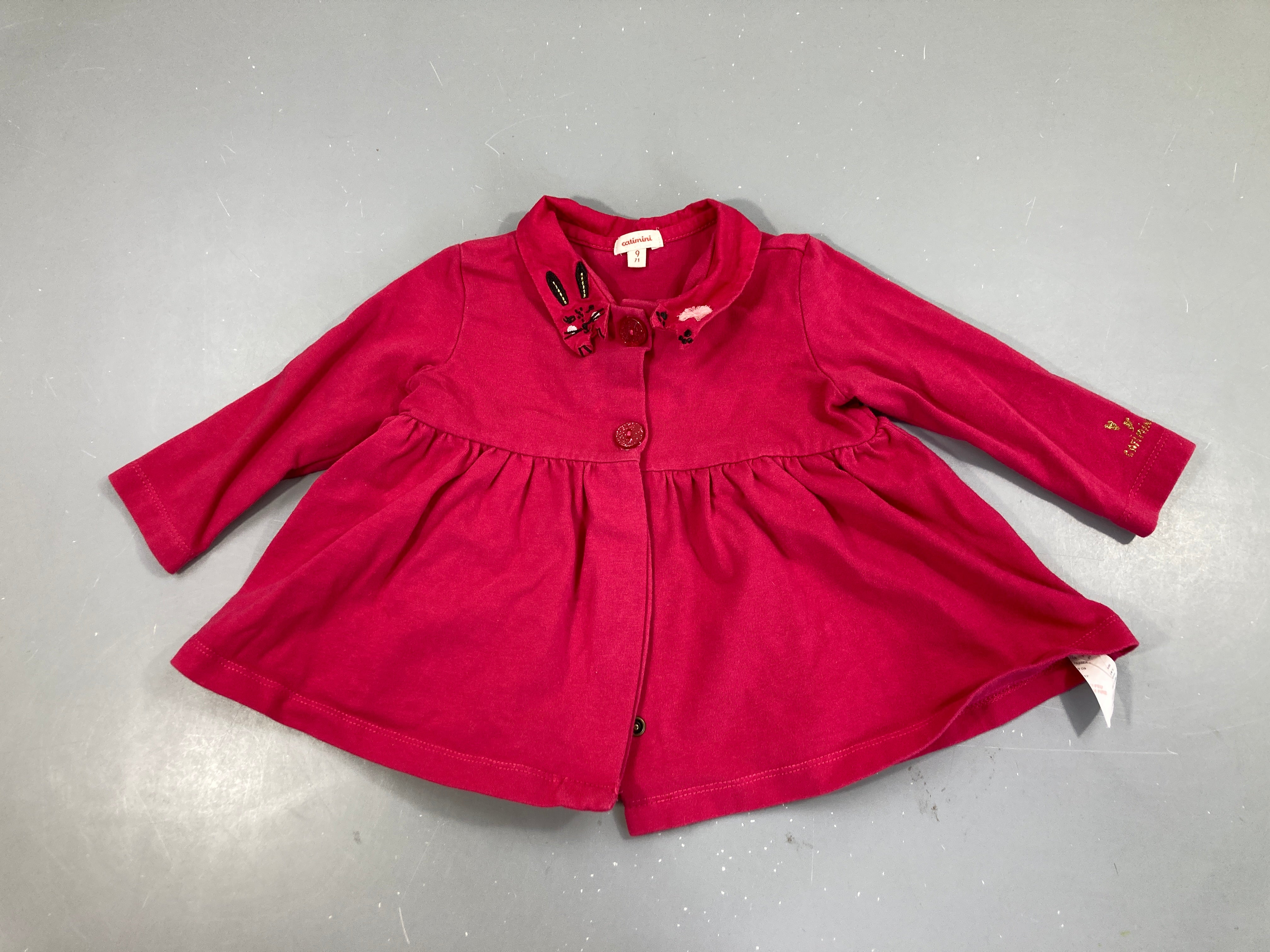 Tunique ml jersey fuchsia col lapin