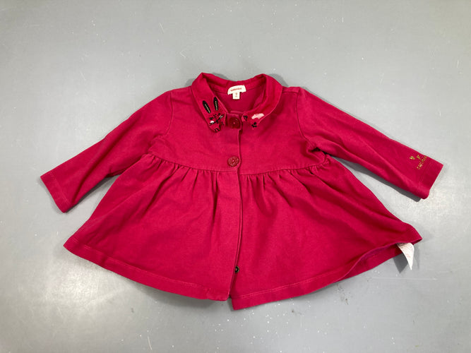 Tunique ml jersey fuchsia col lapin, moins cher chez Petit Kiwi