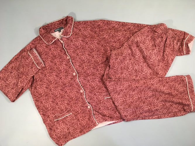 Pyjama 2 pcs flanelle vieux rose feu d 'artifice, moins cher chez Petit Kiwi
