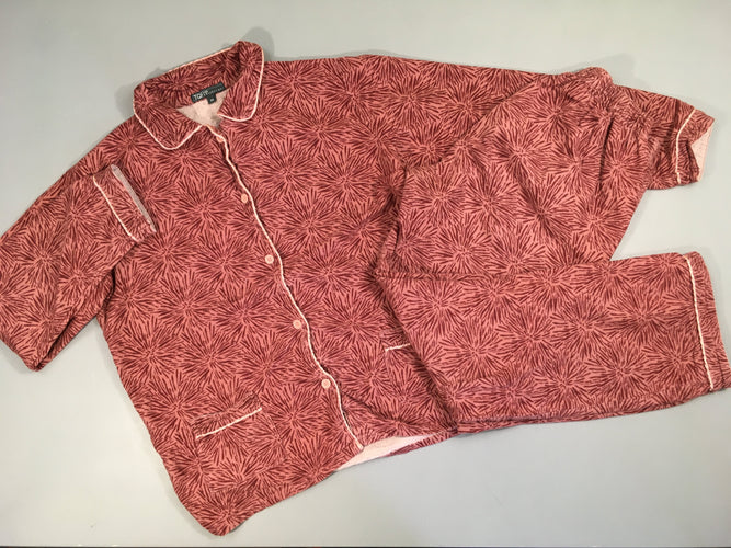 Pyjama 2 pcs flanelle vieux rose feu d 'artifice, moins cher chez Petit Kiwi