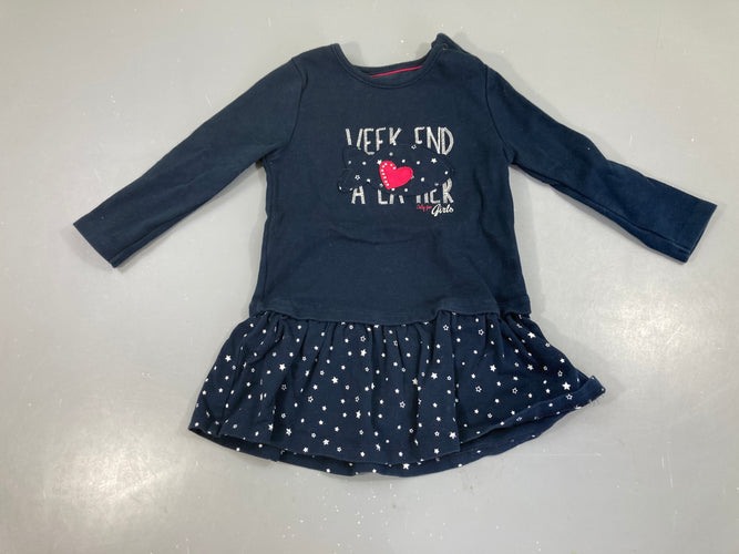 Robe m.l molleton bleu foncé  We end, moins cher chez Petit Kiwi