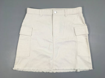 Neuf-Jupe denim blanche