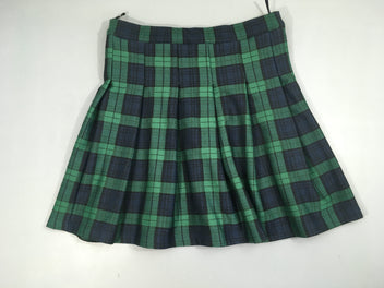 Jupe style Kilt à carreaux vert bleu